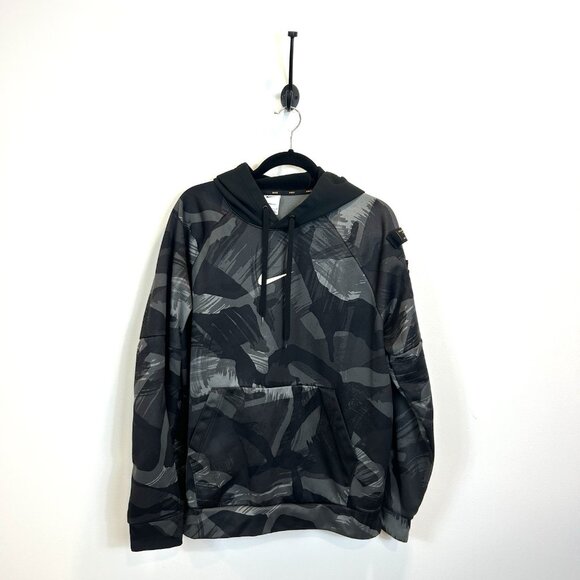 Nike Hoodie Mens Large Therma Fit Cascade Brushstroke Camo Sweatshirt DQ6949 - Picture 1 of 9